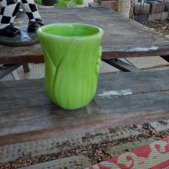 Vintage* Green Glazed Ceramic Succulent Planter - Picture 3 of 6